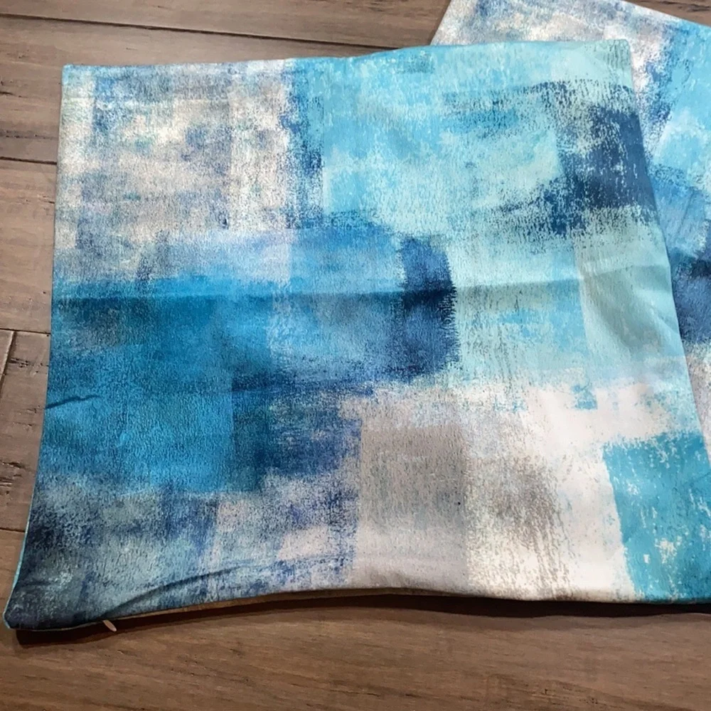 Square decorative pillow cases blue aqua‎ - 2